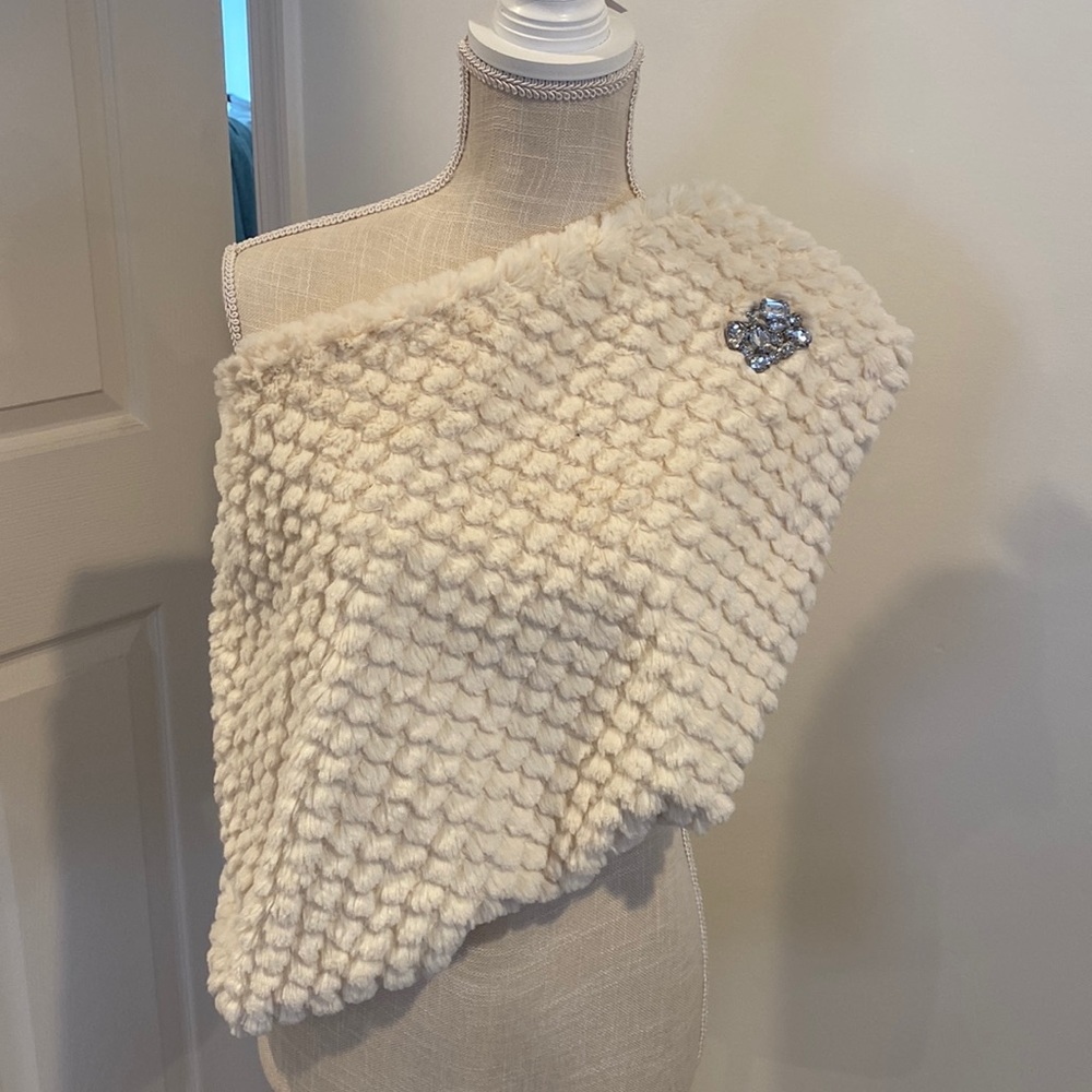 Cream faux shawl